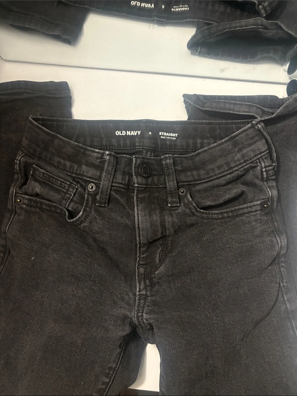 Old Navy Black Wash Straight Jeans